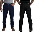 Straight-Leg Dark Wash Classic Denim Jeans